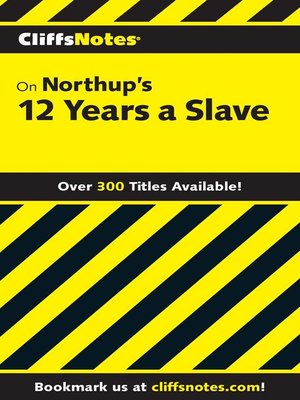 cover image of CliffsNotes on Northup's 12 Years a Slave